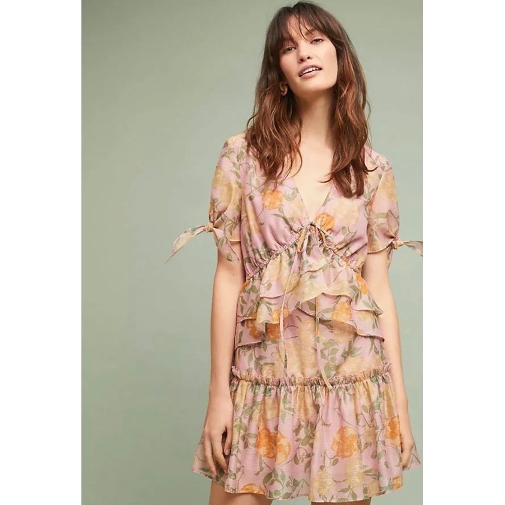 Anthropologie Finders Keepers Tiered Floral Dress